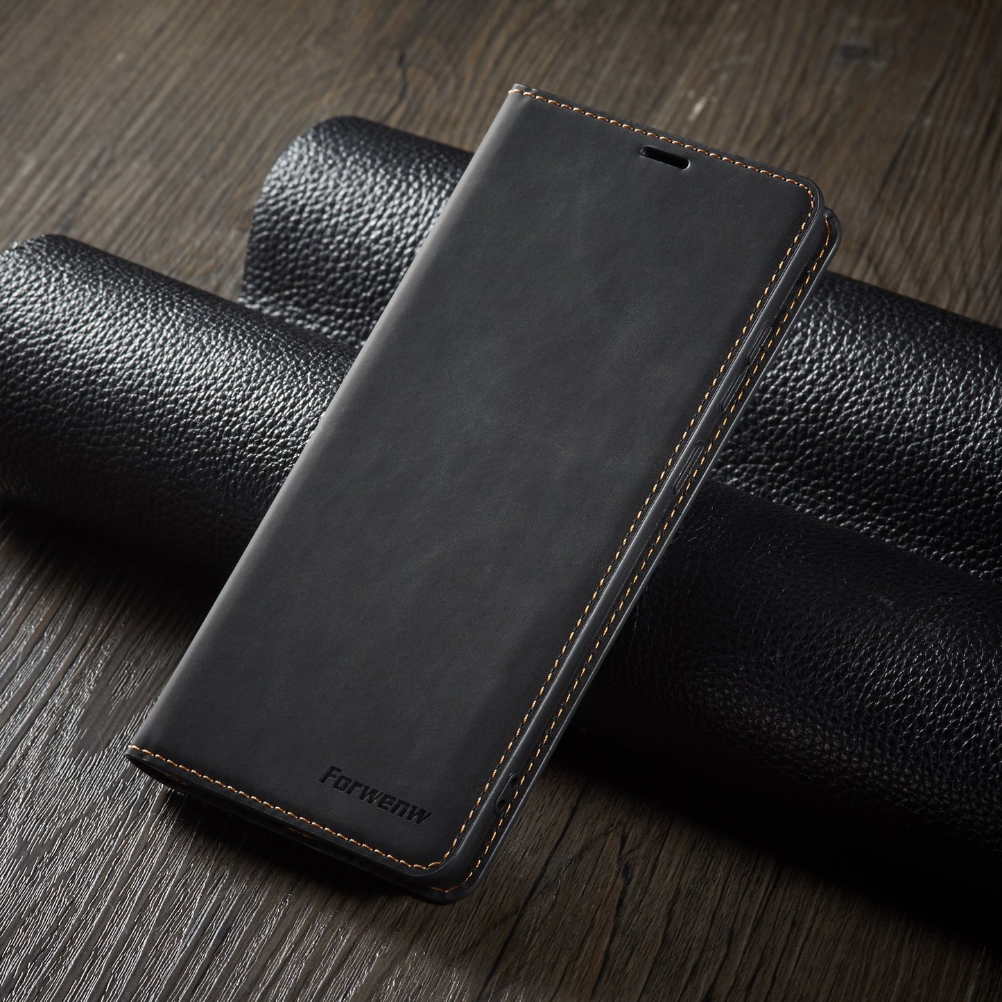 FORWENW Fantasy Series Skin Feeling Leather Case for Samsung Galaxy S20 FE 4G/FE 5G/S20 Lite/S20 FE 2022 - Black