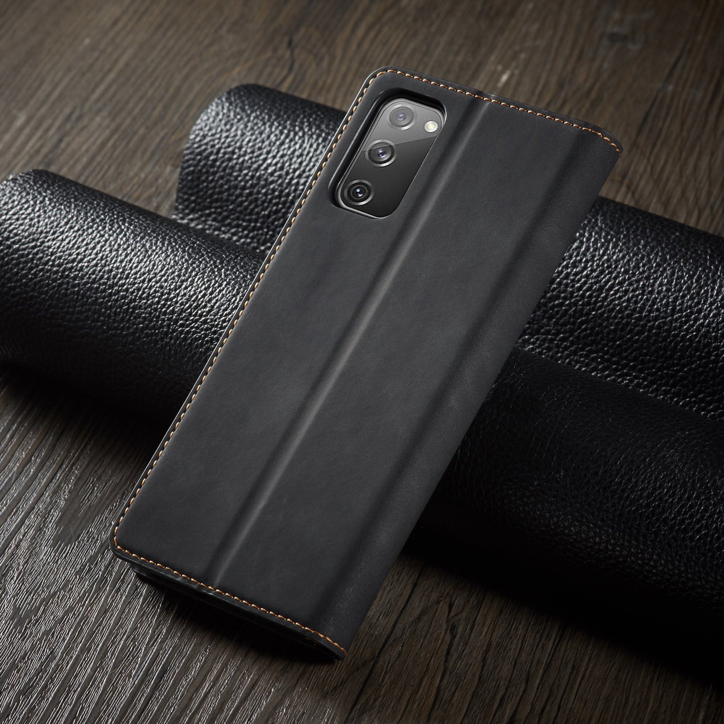 FORWENW Fantasy Series Skin Feeling Leather Case for Samsung Galaxy S20 FE 4G/FE 5G/S20 Lite/S20 FE 2022 - Black