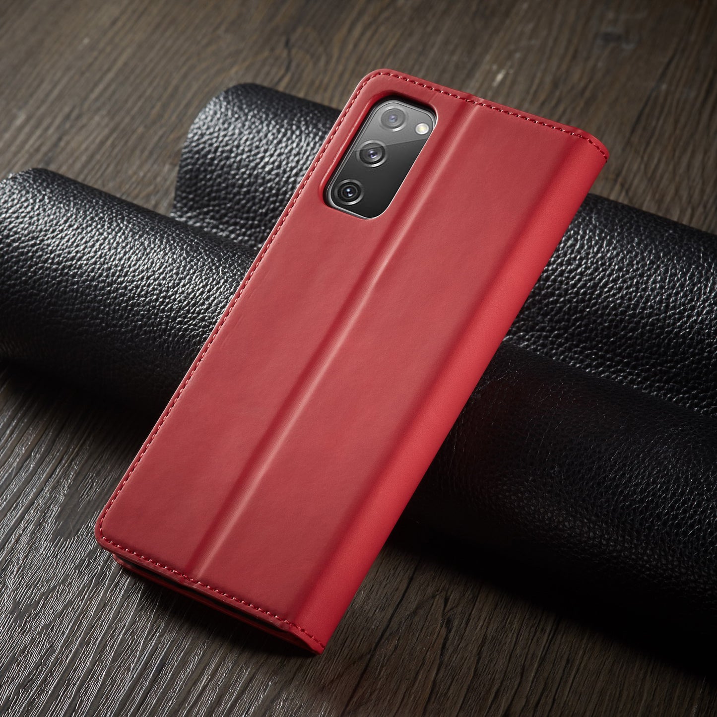 FORWENW Fantasy Series Skin Feeling Leather Case for Samsung Galaxy S20 FE 4G/FE 5G/S20 Lite/S20 FE 2022 - Red