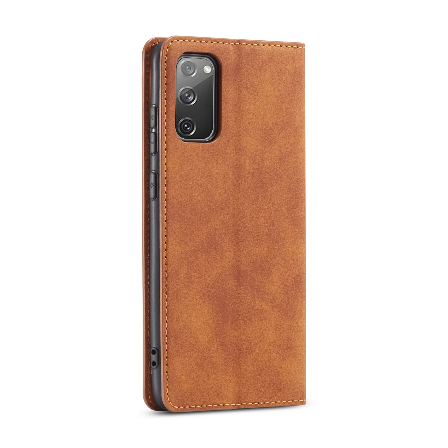 FORWENW Fantasy Series Skin Feeling Leather Case for Samsung Galaxy S20 FE 4G/FE 5G/S20 Lite/S20 FE 2022 - Brown