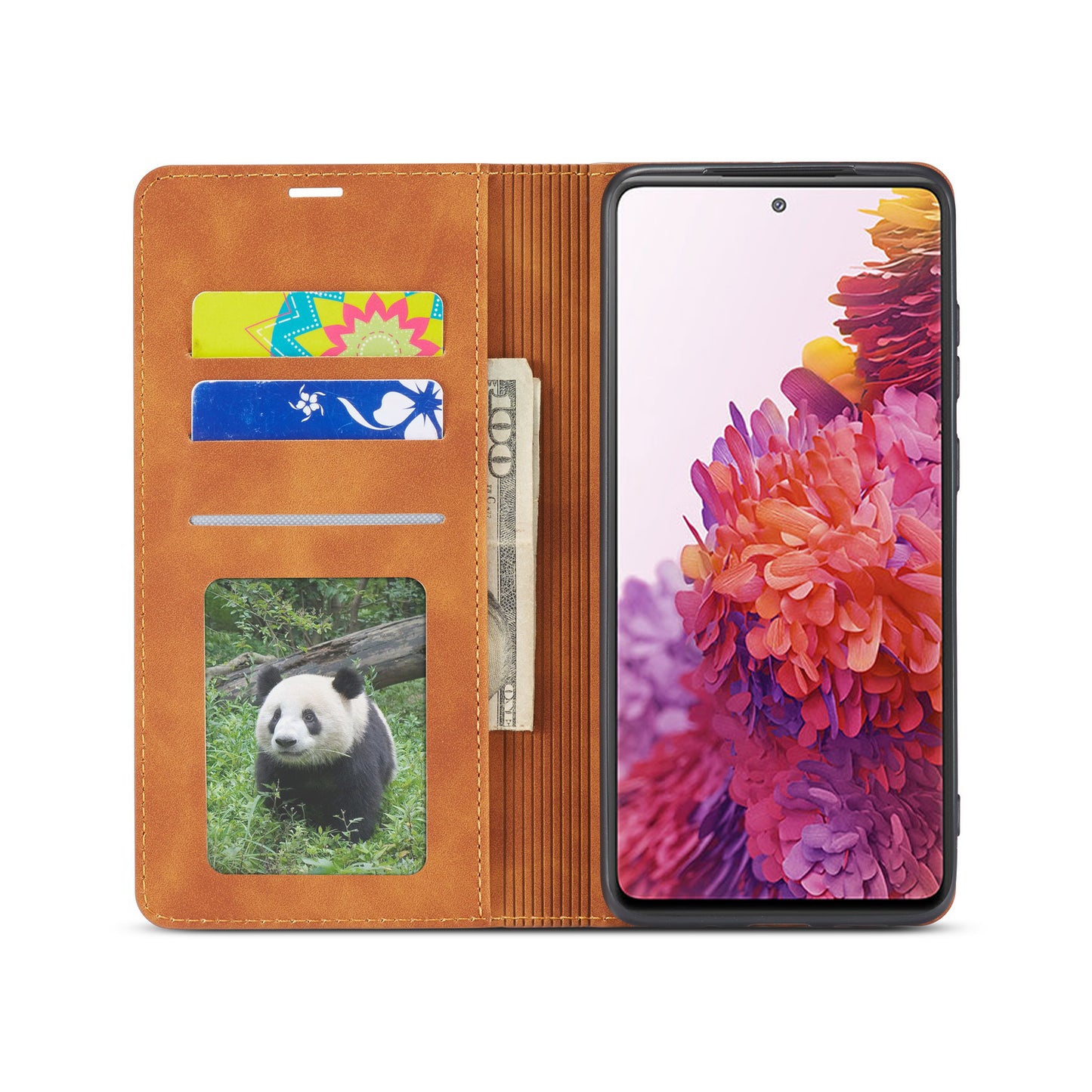 FORWENW Fantasy Series Skin Feeling Leather Case for Samsung Galaxy S20 FE 4G/FE 5G/S20 Lite/S20 FE 2022 - Brown
