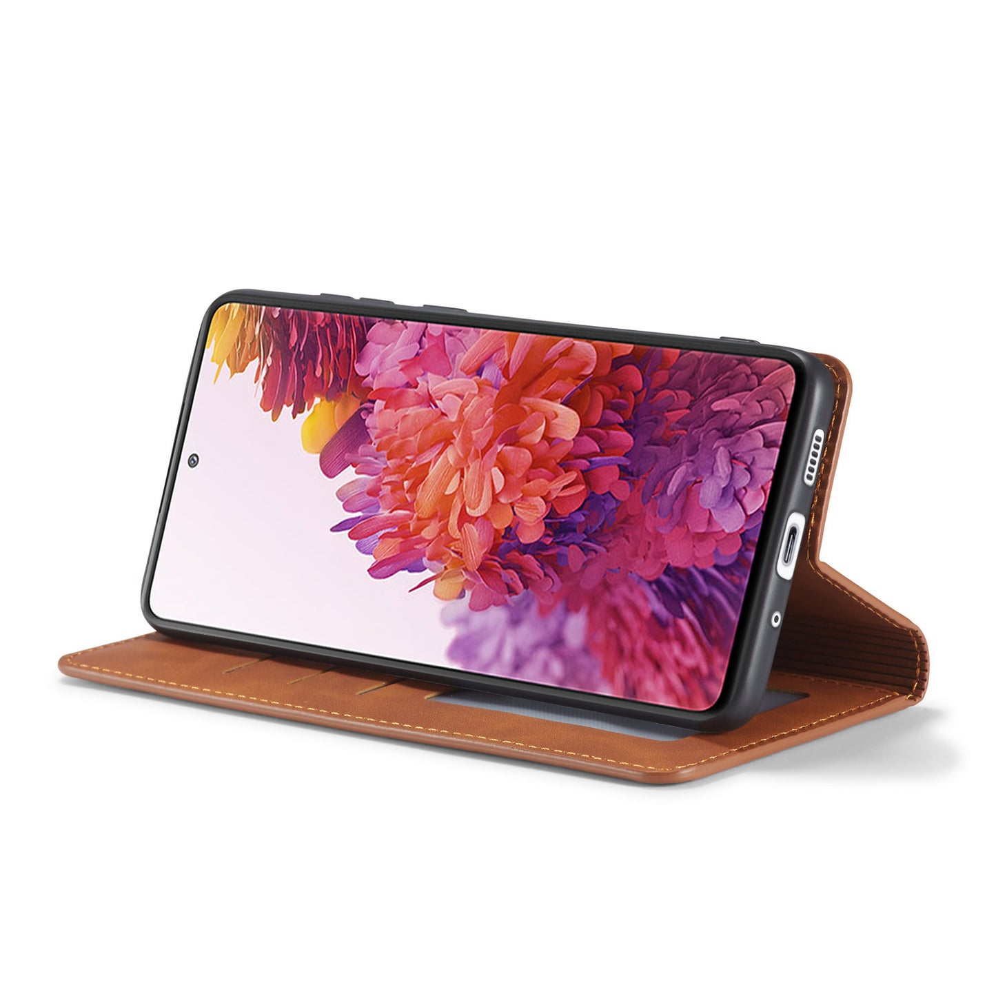 FORWENW Fantasy Series Skin Feeling Leather Case for Samsung Galaxy S20 FE 4G/FE 5G/S20 Lite/S20 FE 2022 - Brown