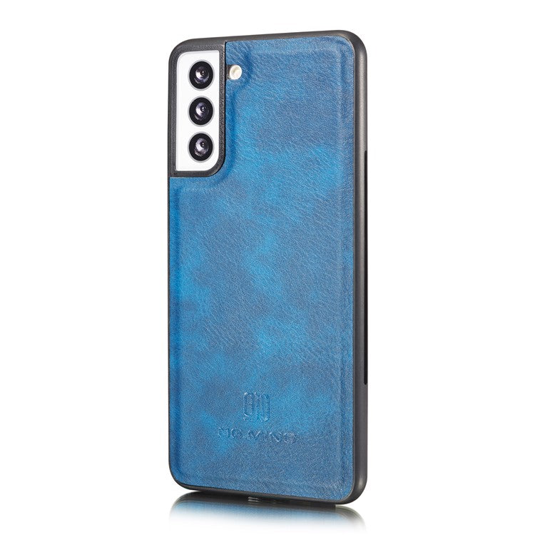 DG.MING For Samsung Galaxy S21+ 5G Detachable 2-in-1 PC Shell Anti-scratch Split Leather Case - Blue