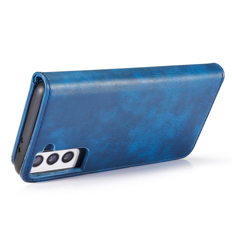 DG.MING For Samsung Galaxy S21+ 5G Detachable 2-in-1 PC Shell Anti-scratch Split Leather Case - Blue