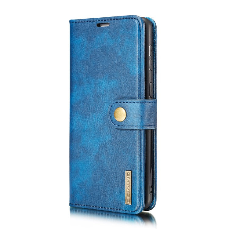 DG.MING For Samsung Galaxy S21+ 5G Detachable 2-in-1 PC Shell Anti-scratch Split Leather Case - Blue