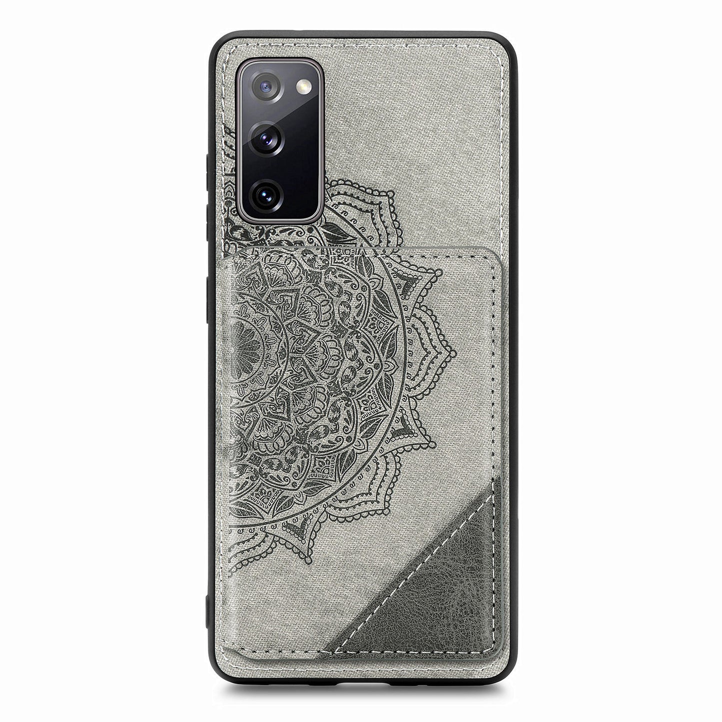 Mandala Flower Pattern PU Leather+TPU Flip Wallet Phone Case for Samsung Galaxy S20 FE 4G/FE 5G/S20 Lite/S20 FE 2022  - Grey