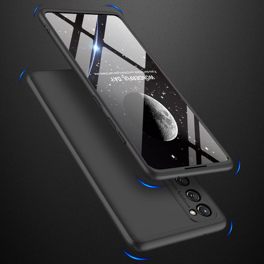 GKK Detachable 3-Piece Design Matte Finish Full Coverage PC Protective Shell Case for Samsung Galaxy S20 FE 4G/FE 5G/S20 Lite/S20 FE 2022  - Black