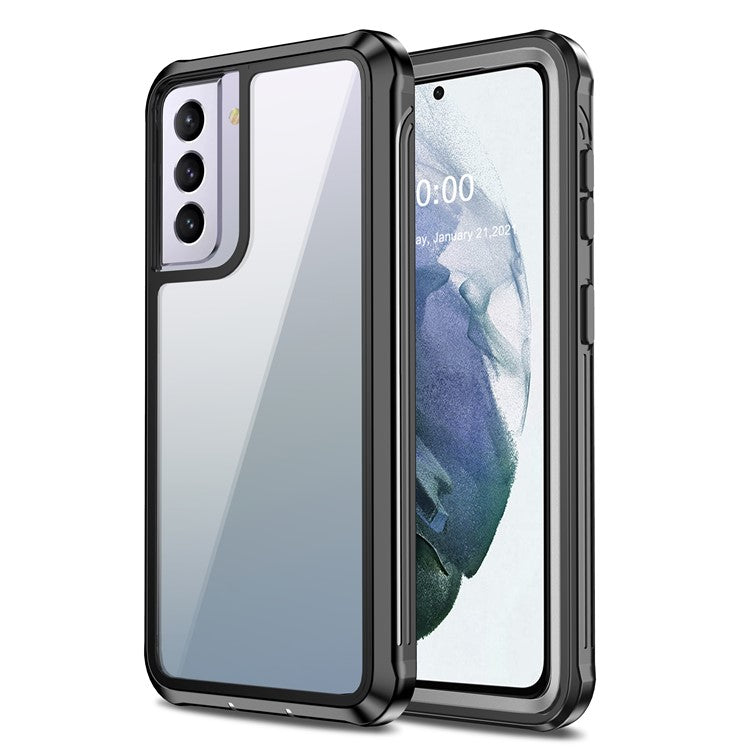 Full-body Protection Hard PC Case Shell Built-in PET Screen Protector for Samsung Galaxy S21 4G/5G