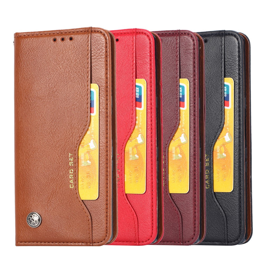 Auto-absorbed Wallet Stand Leather Protector Phone Cover for Samsung Galaxy A32 5G/M32 5G - Black