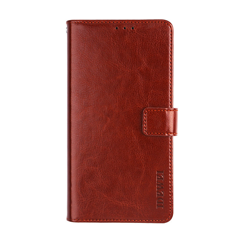 IDEWEI Wallet Design Crazy Horse Texture Leather Mobile Casing for Samsung Galaxy S20 FE/S20 Fan Edition/S20 FE 5G/S20 Fan Edition 5G - Brown
