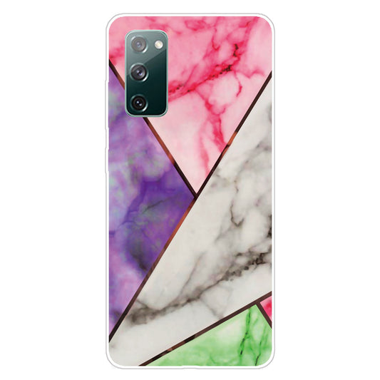 Soft TPU Shockproof Marble Pattern Phone Back Cover Case for Samsung Galaxy S20 FE/S20 FE 5G/S20 Lite/S20 FE 2022 - Style K