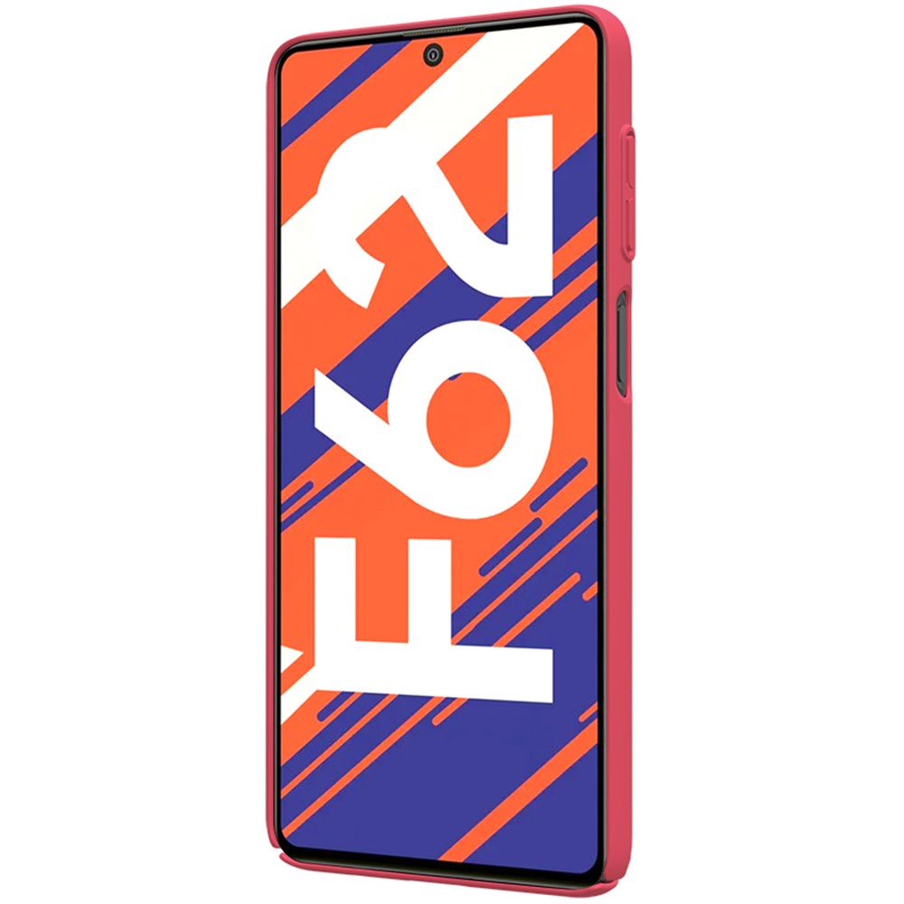 NILLKIN Super Frosted Shield Series PC Phone Case for Samsung Galaxy M62 / F62 - Red