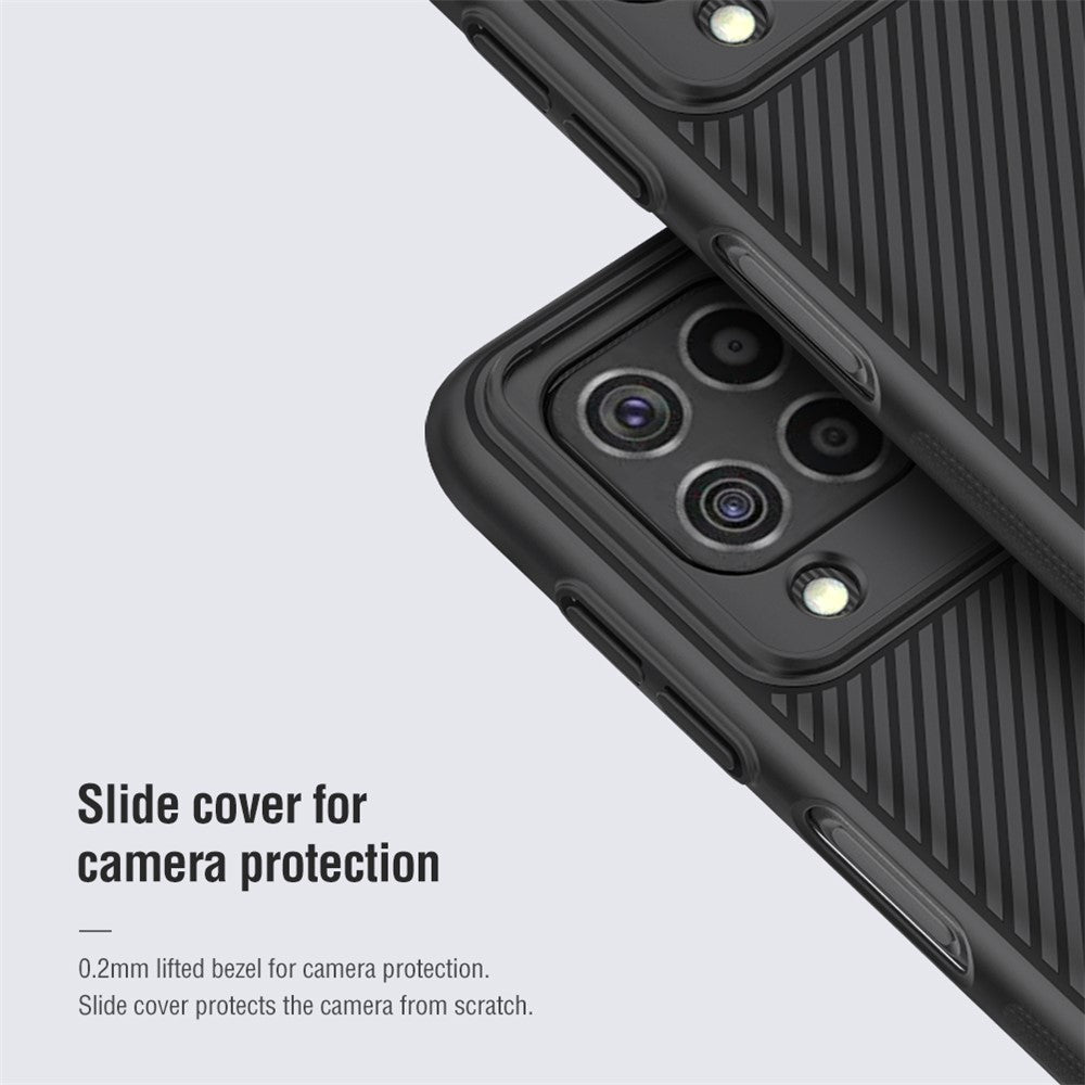 NILLKIN CamShield Hard Case PC Phone Protective Shell Cover for Samsung Galaxy F62/M62 - Black