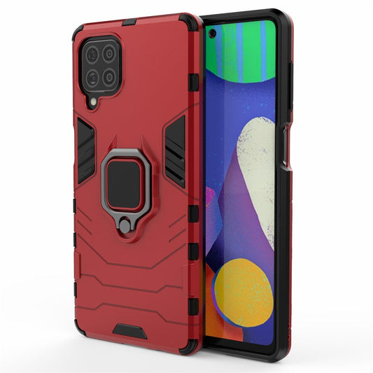 Cool Guard 2-in-1 Ring Holder Kickstand PC TPU Hybrid Case for Samsung Galaxy M62 / Galaxy F62 - Red