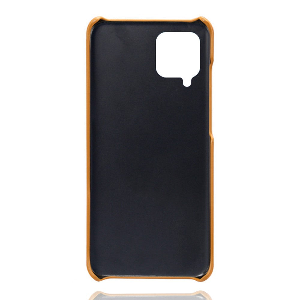KSQ Double Card Slots PU Leather Coated Plastic Case for Samsung Galaxy M62/F62 - Orange