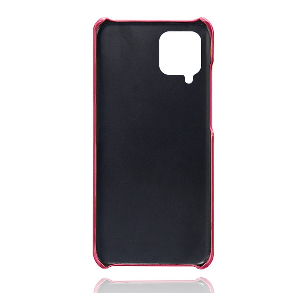 KSQ Double Card Slots PU Leather Coated Plastic Case for Samsung Galaxy M62/F62 - Rose