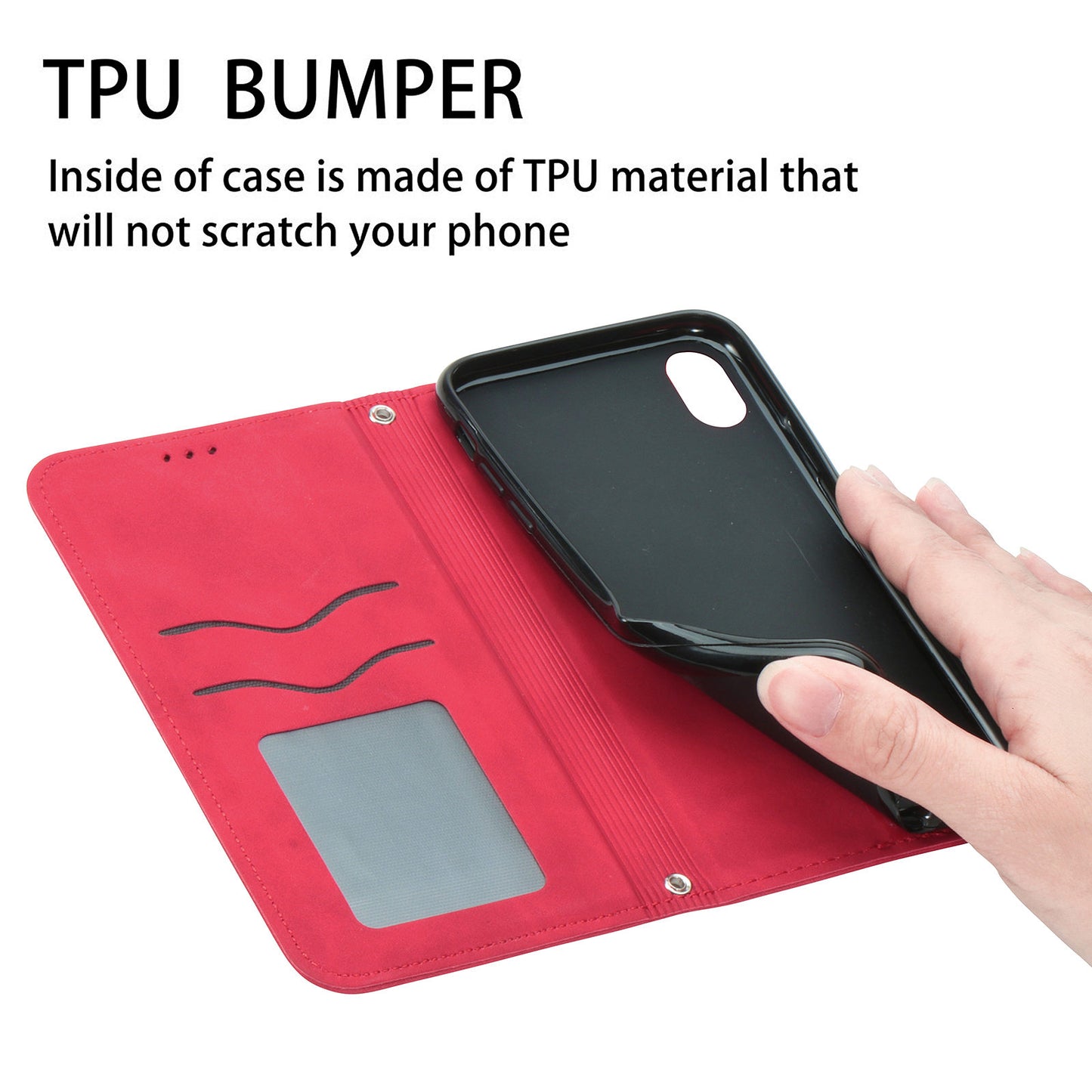 Auto-absorbed Vintage PU Leather Phone Cover Casing for Samsung Galaxy S20 4G/S20 5G - Red