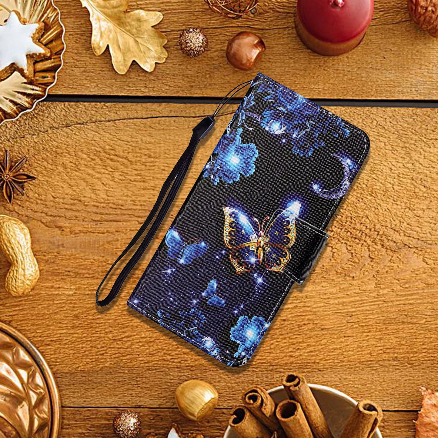 Pattern Printing Wallet Design Phone Cover PU Leather Stand Case with Strap for Samsung Galaxy S20 FE/S20 Fan Edition/S20 FE 5G/S20 Fan Edition 5G/S20 Lite/S20 FE 2022 - Butterfly