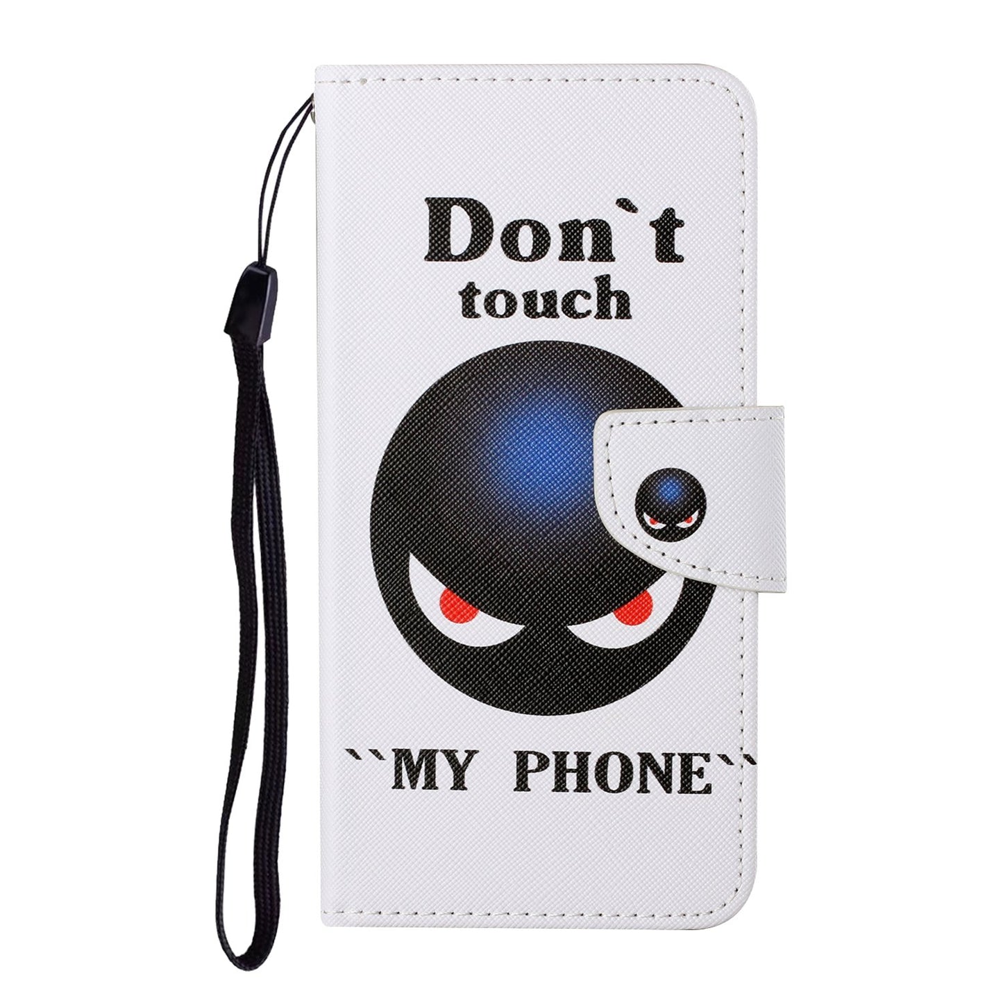 Pattern Printing Wallet Design Phone Cover PU Leather Stand Case with Strap for Samsung Galaxy S20 FE/S20 Fan Edition/S20 FE 5G/S20 Fan Edition 5G/S20 Lite/S20 FE 2022 - Don&#39;t Touch My Phone