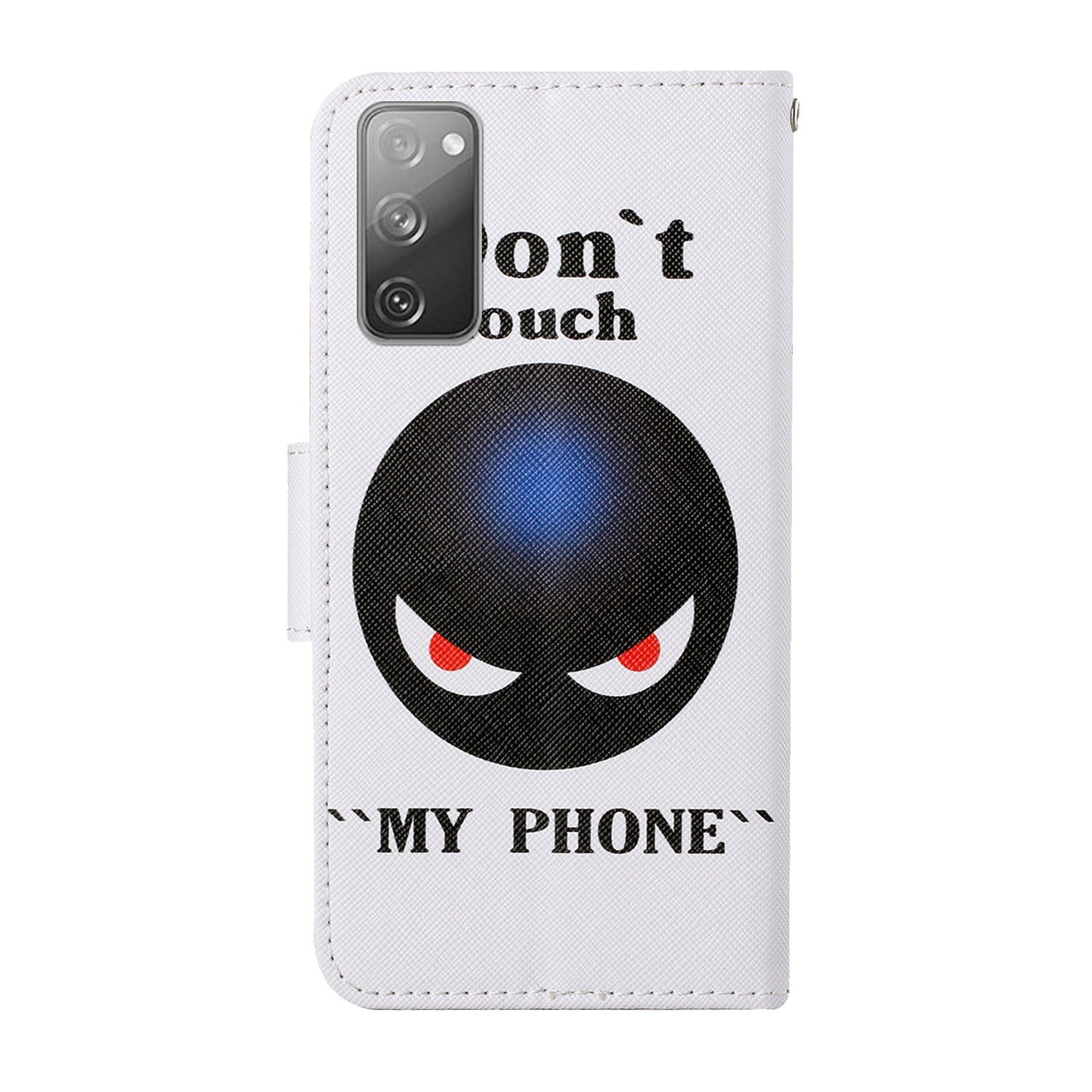 Pattern Printing Wallet Design Phone Cover PU Leather Stand Case with Strap for Samsung Galaxy S20 FE/S20 Fan Edition/S20 FE 5G/S20 Fan Edition 5G/S20 Lite/S20 FE 2022 - Don&#39;t Touch My Phone