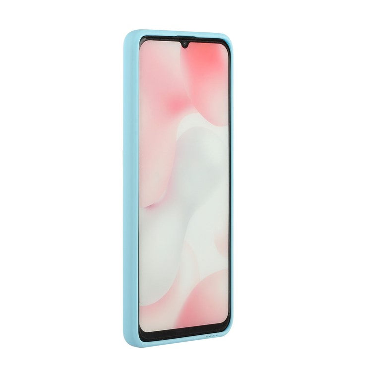 Soft TPU Phone Protection Case Cover with Card Holder for Samsung Galaxy M12 / A12 - Baby Blue