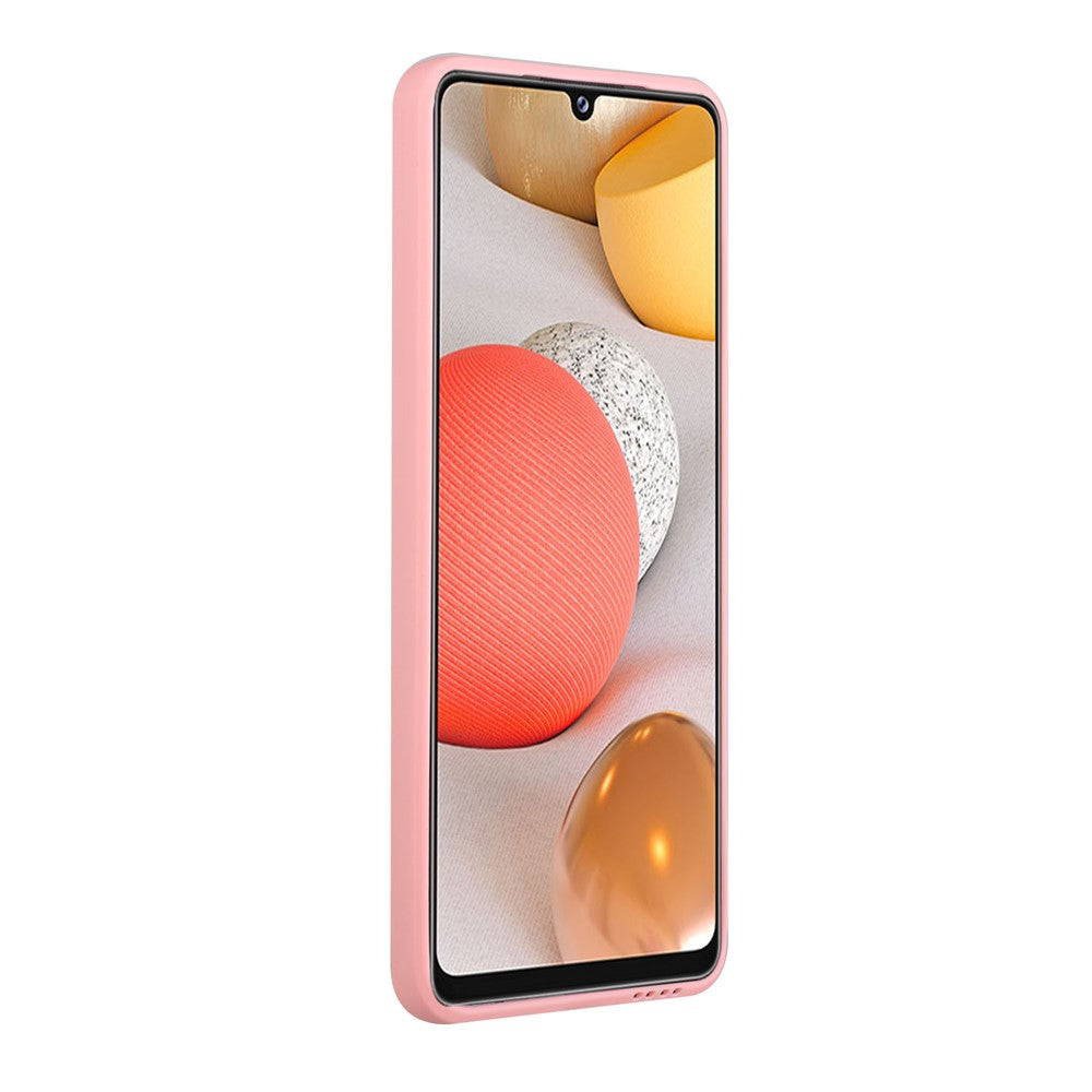 Soft TPU Phone Protection Case Cover with Card Holder for Samsung Galaxy M12 / A12 - Pink