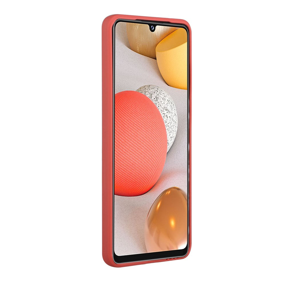 Soft TPU Phone Protection Case Cover with Card Holder for Samsung Galaxy M12 / A12 - Coral