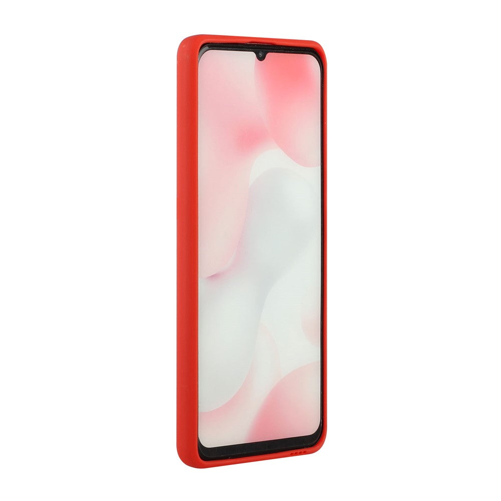 Soft TPU Phone Protection Case Cover with Card Holder for Samsung Galaxy M12 / A12 - Red