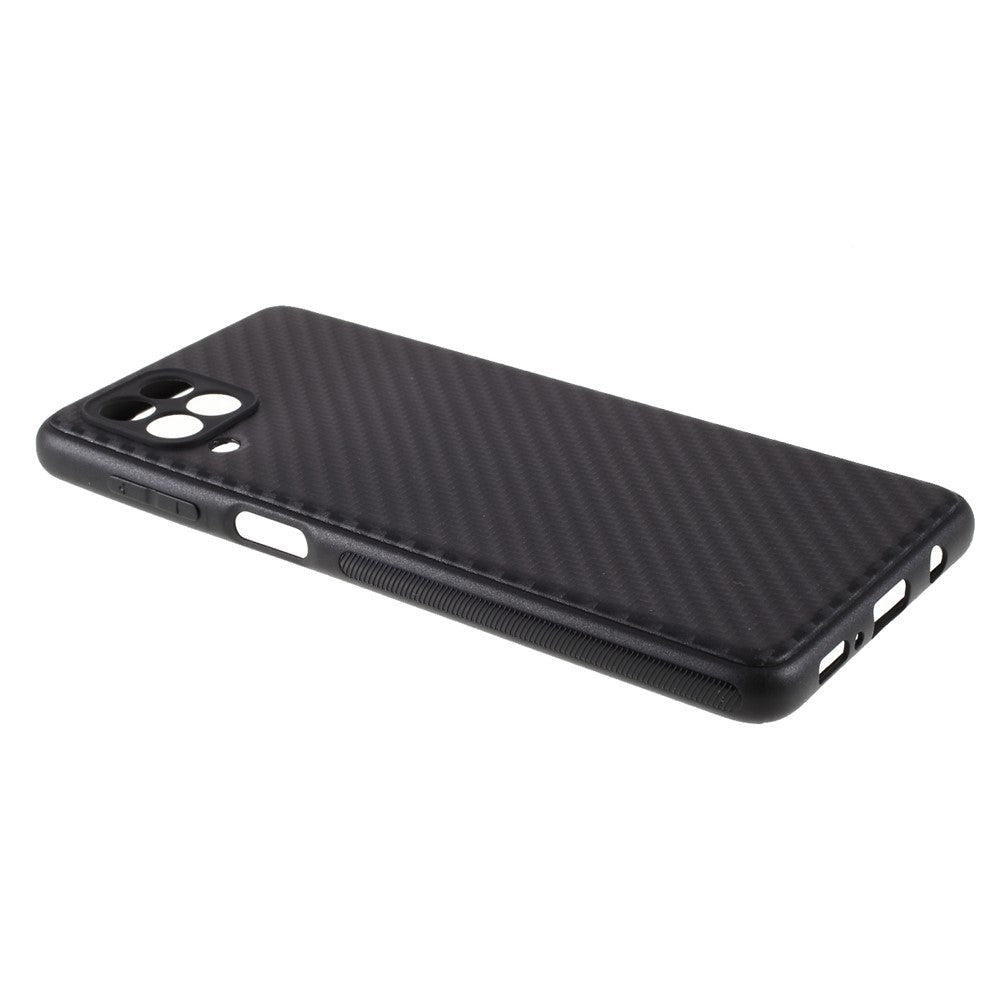 Carbon Fiber Texture TPU Mobile Phone Back Case Cover for Samsung Galaxy M62 / F62