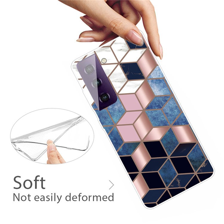 Marble Pattern TPU Phone Case for Samsung Galaxy S21 FE - Style D