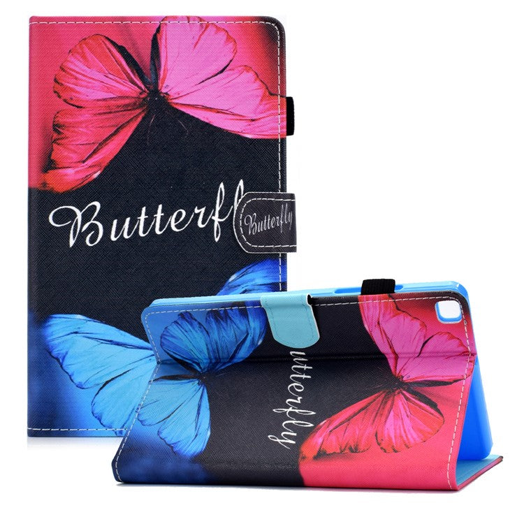 Pattern Printing Design Leather Full Protection Tablet Case for Samsung Galaxy Tab A7 Lite T220 / T225 - Two Butterflies