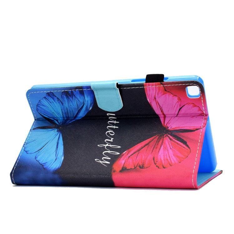 Pattern Printing Design Leather Full Protection Tablet Case for Samsung Galaxy Tab A7 Lite T220 / T225 - Two Butterflies