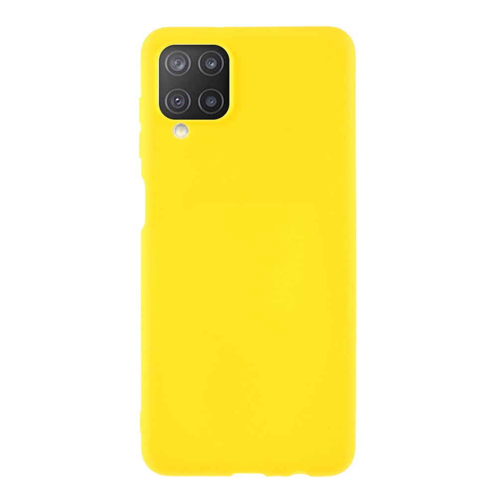 Double-Sided Matte TPU Phone Protective Case Cover Shell for Samsung Galaxy M12 - Yellow