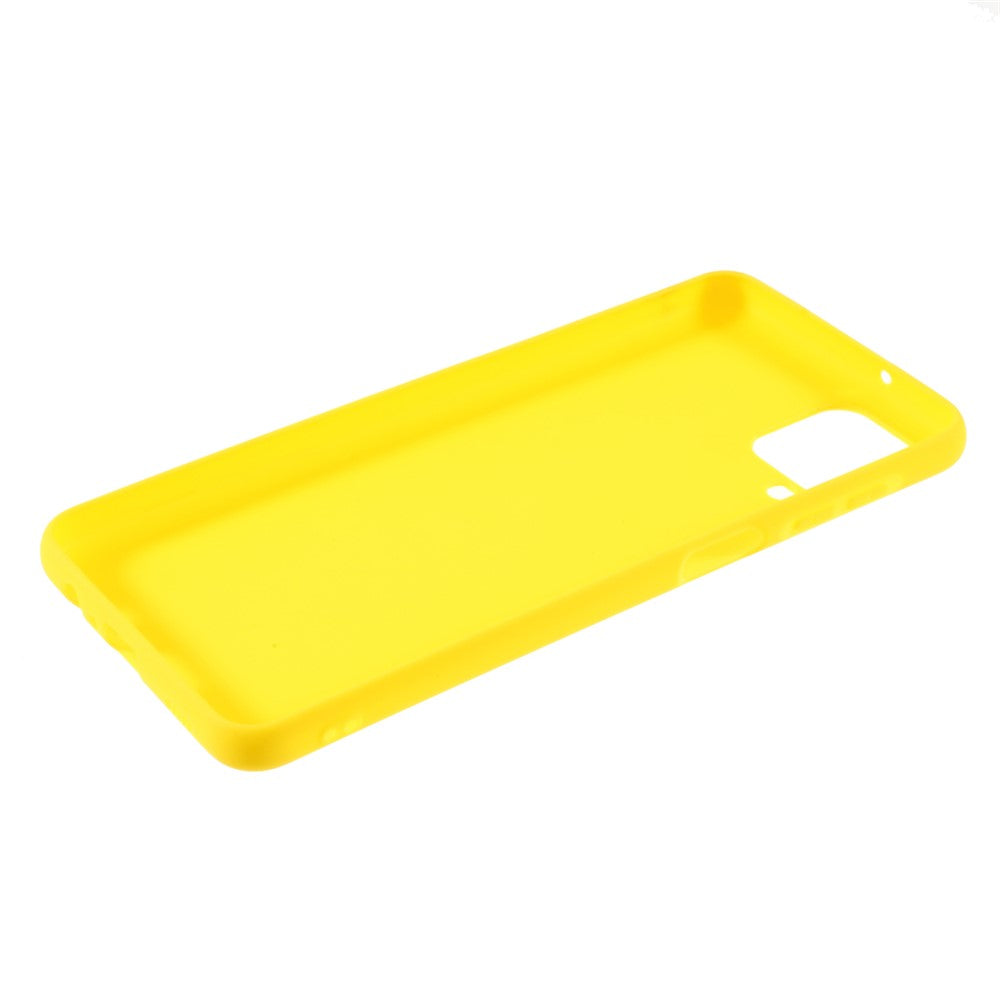 Double-Sided Matte TPU Phone Protective Case Cover Shell for Samsung Galaxy M12 - Yellow