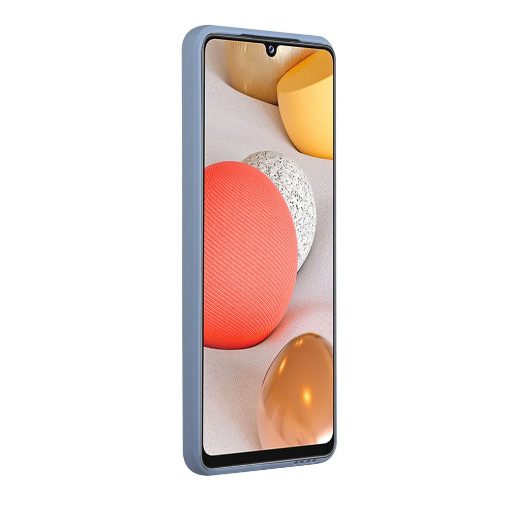 Soft TPU Phone Case Card Slot Cover for Samsung Galaxy M12 - Blue