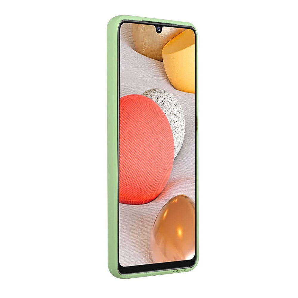 Soft TPU Phone Case Card Slot Cover for Samsung Galaxy M12 - Light Green