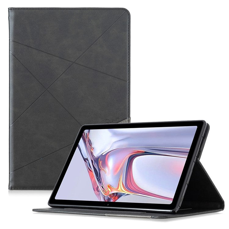 Geometric Pattern Design Leather Tablet Case Protector for Samsung Galaxy Tab A7 10.4 (2020) / (2022) / T505 / T500 - Black