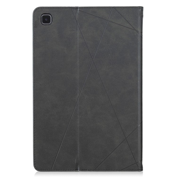 Geometric Pattern Design Leather Tablet Case Protector for Samsung Galaxy Tab A7 10.4 (2020) / (2022) / T505 / T500 - Black