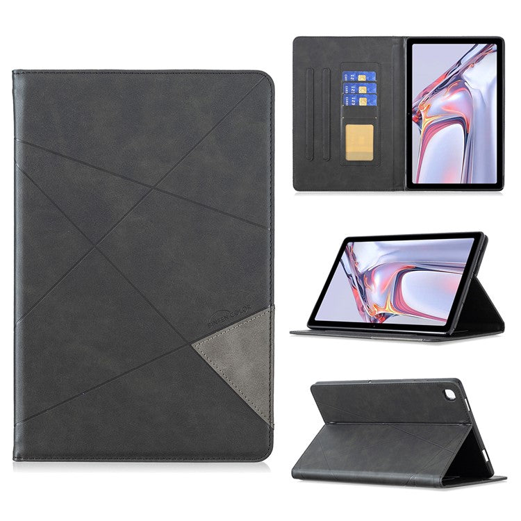Geometric Pattern Design Leather Tablet Case Protector for Samsung Galaxy Tab A7 10.4 (2020) / (2022) / T505 / T500 - Black