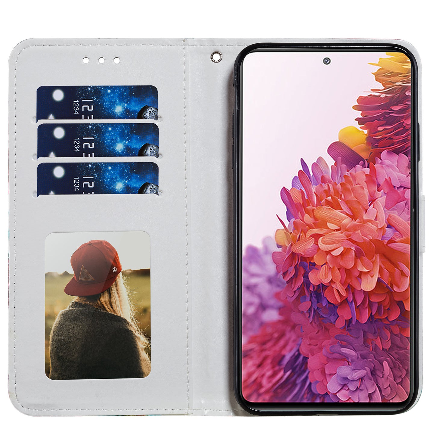 Pattern Printing Design PU Leather Folio Flip Case with Card Holder Slots &amp; Wrist Strap for Samsung Galaxy S20 FE 2022/S20 FE 4G/S20 FE 5G/S20 Lite - Golden Butterfly