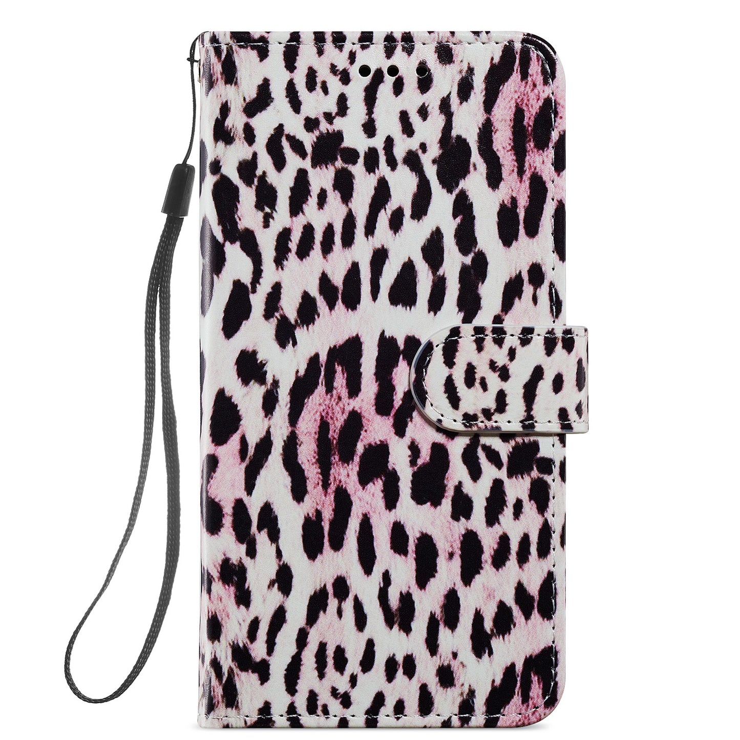 Pattern Printing Design PU Leather Folio Flip Case with Card Holder Slots &amp; Wrist Strap for Samsung Galaxy S20 FE 2022/S20 FE 4G/S20 FE 5G/S20 Lite - Leopard Print