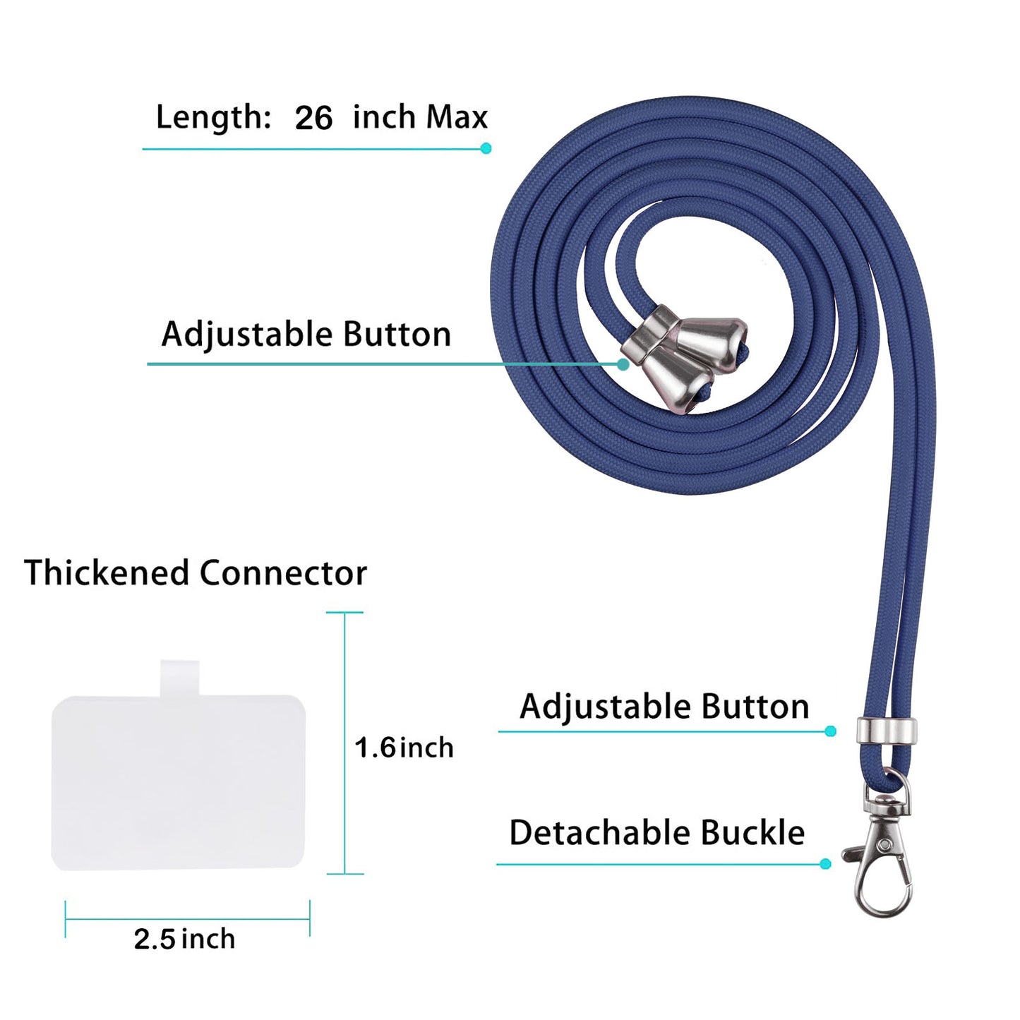 Heavy Duty Rugged Shockproof Hybrid Hard PC Soft TPU Protective Cover with Lanyard for Samsung Galaxy S20 FE 2022/S20 FE 4G/S20 FE 5G/S20 Lite - Blue