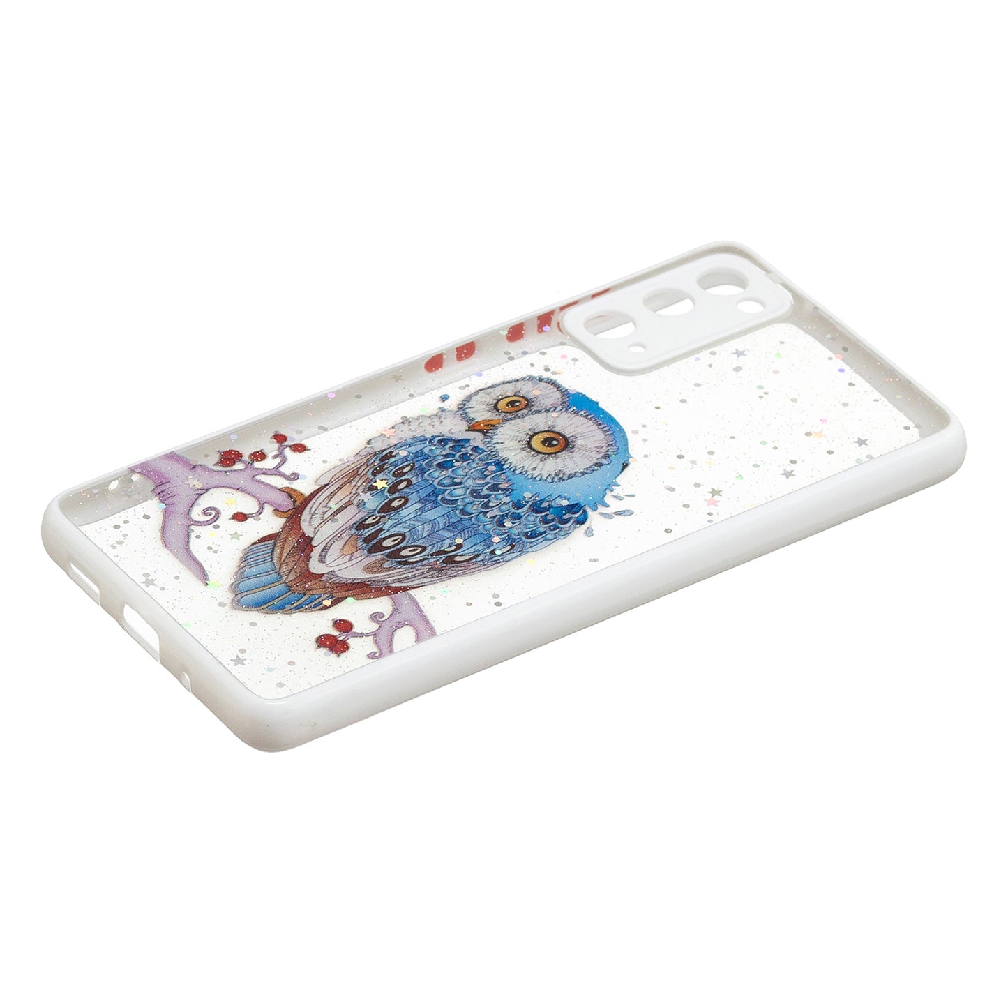 Full Body Protective Hybrid Dual Layer TPU + Acrylic Back Case Cover for Samsung Galaxy S20 FE 2022/S20 FE 4G/S20 FE 5G/S20 Lite - Owl
