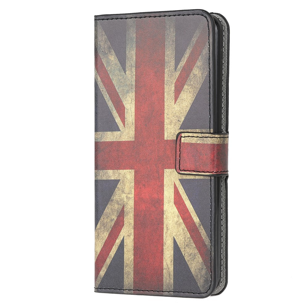 Anti-Scratch Shook-Proof Pattern Stand Feature Leather Magnetic Flip Case Wallet Cover for Galaxy M32 (Global Version) - Union Jack