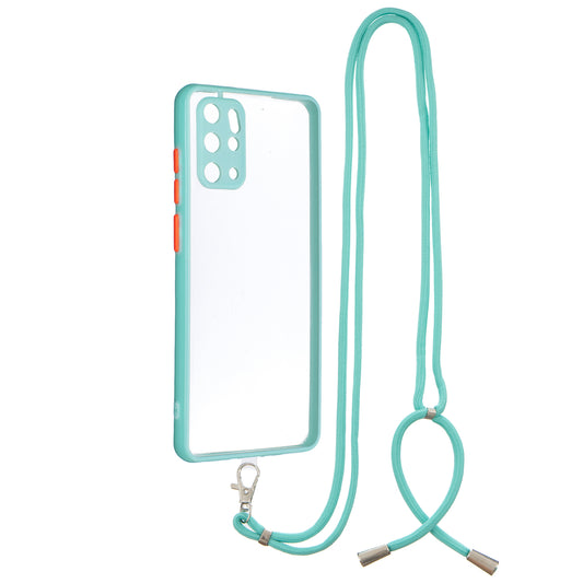 Heavy Duty TPU Acrylic Hybrid Shockproof Bumper Case with Lanyard for Samsung Galaxy S20 Plus / S20 Plus 5G - Green