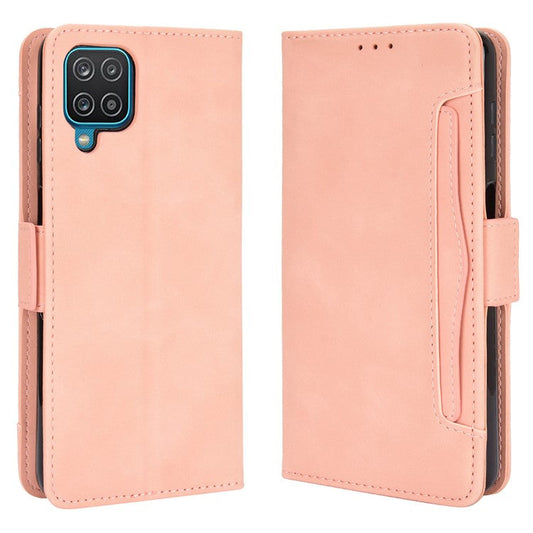 Wallet Design Phone Cover Stand Case with Multiple Card Slots for Samsung Galaxy M32 (Global Version) - Rose Gold