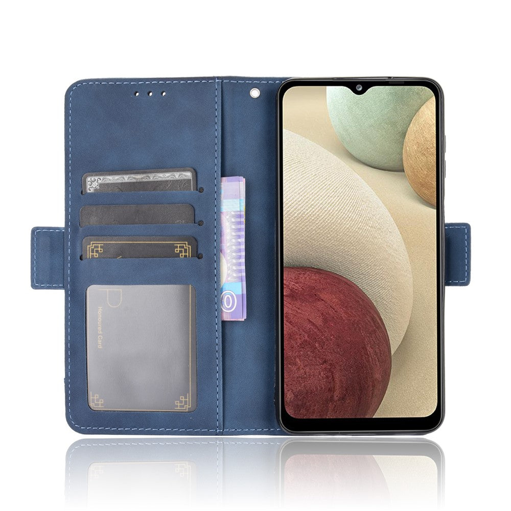 Wallet Design Phone Cover Stand Case with Multiple Card Slots for Samsung Galaxy M32 (Global Version) - Blue