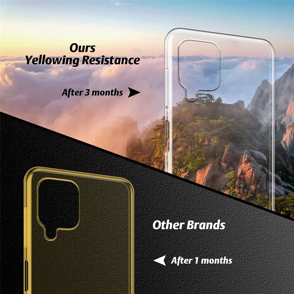 Soft TPU Bumper Shockproof Cases with Tempered Glass Screen Protector for Samsung Galaxy M32 (Global Version)
