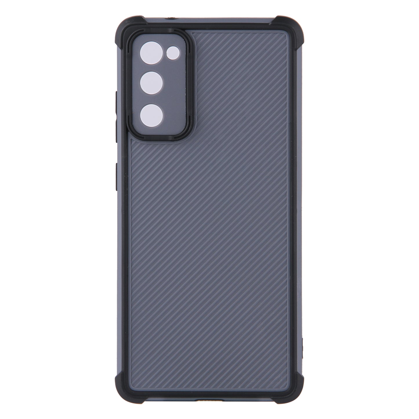 All-Inclusive Drop-Proof Dual-Color PVC + TPU Hybrid Phone Cover Case for Samsung Galaxy S20 FE 2022/S20 FE 4G/S20 FE 5G/S20 Lite - Black