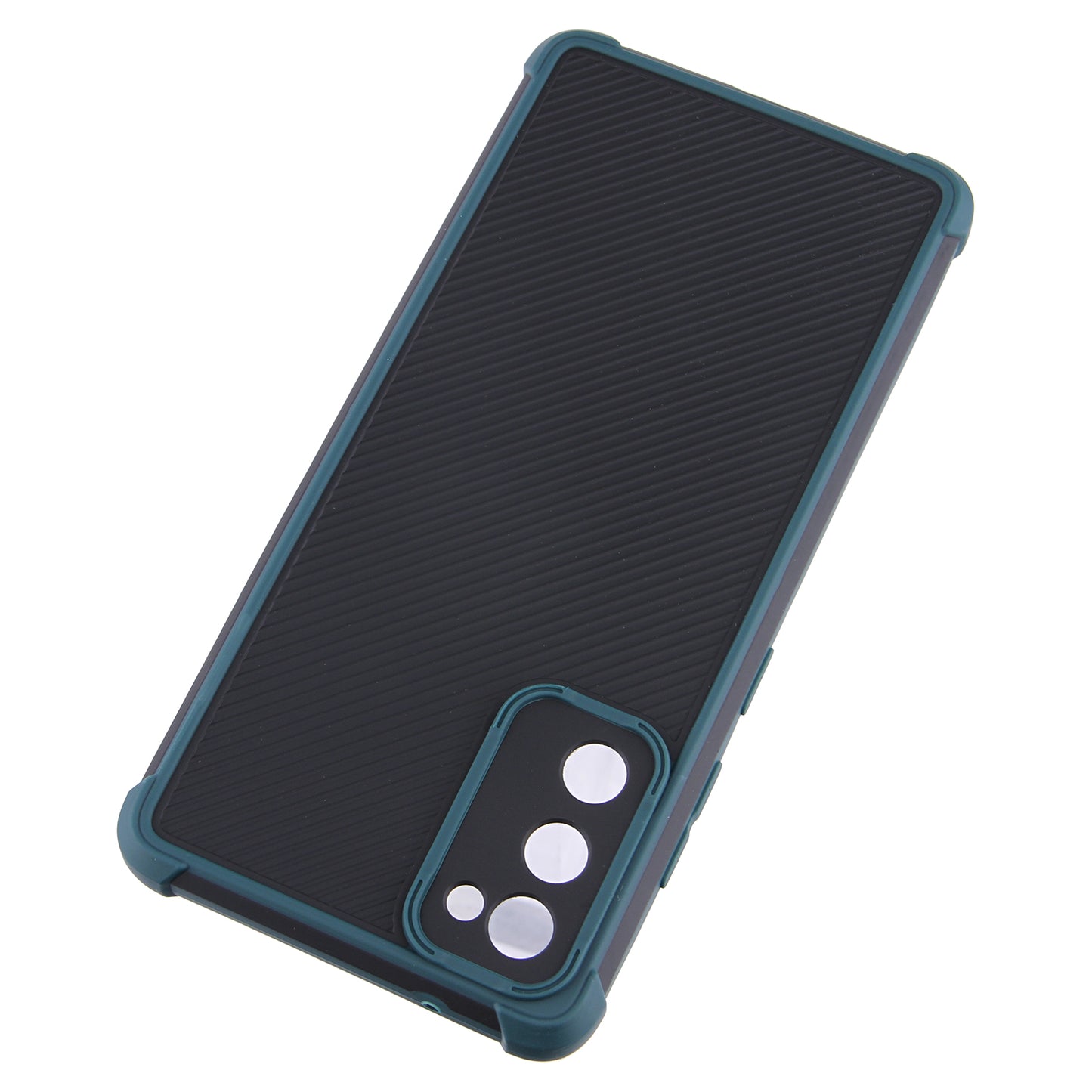 All-Inclusive Drop-Proof Dual-Color PVC + TPU Hybrid Phone Cover Case for Samsung Galaxy S20 FE 2022/S20 FE 4G/S20 FE 5G/S20 Lite - Green